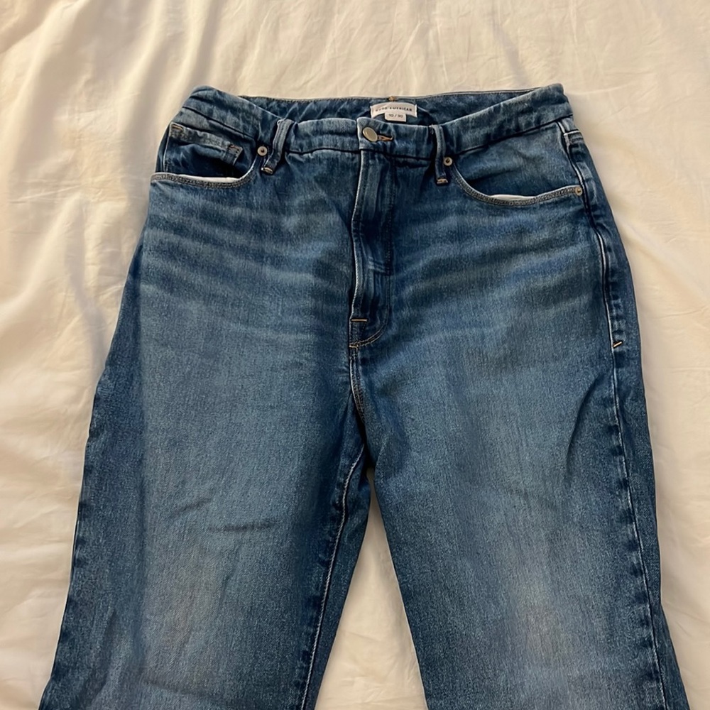 NWOT Good American straight leg jeans